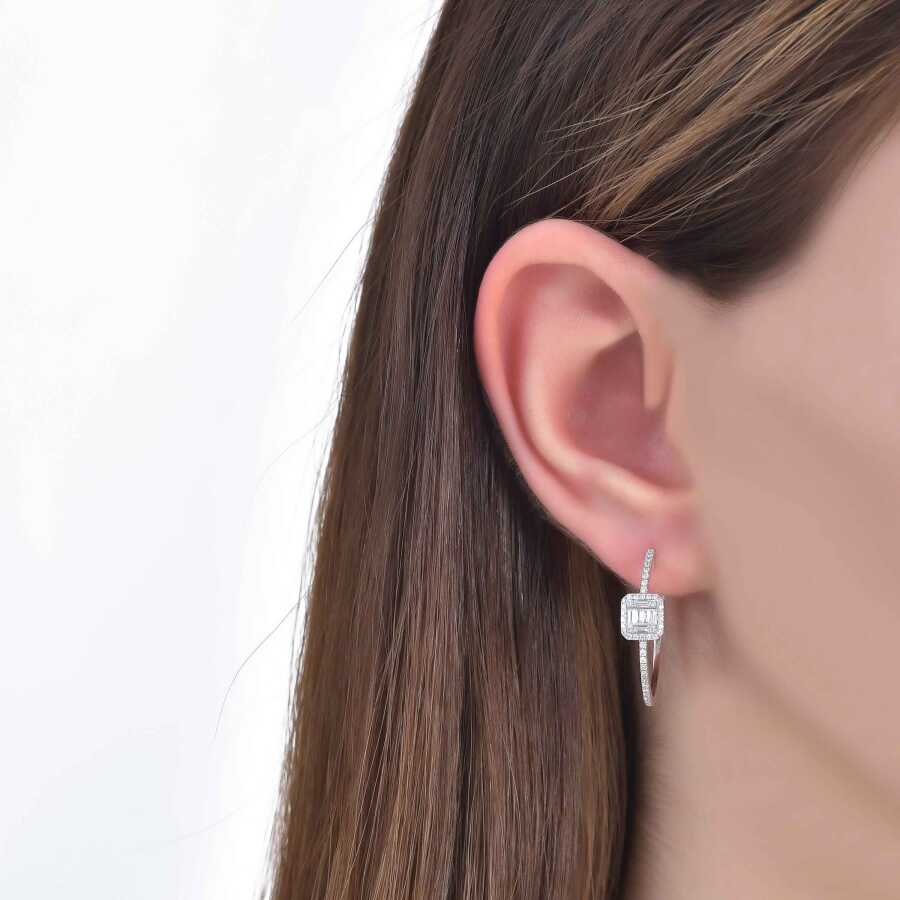 0.46 ct. Diamant Creolen Ohrringe