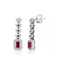 1.63 ct. Diamant Rubin Ohrringe