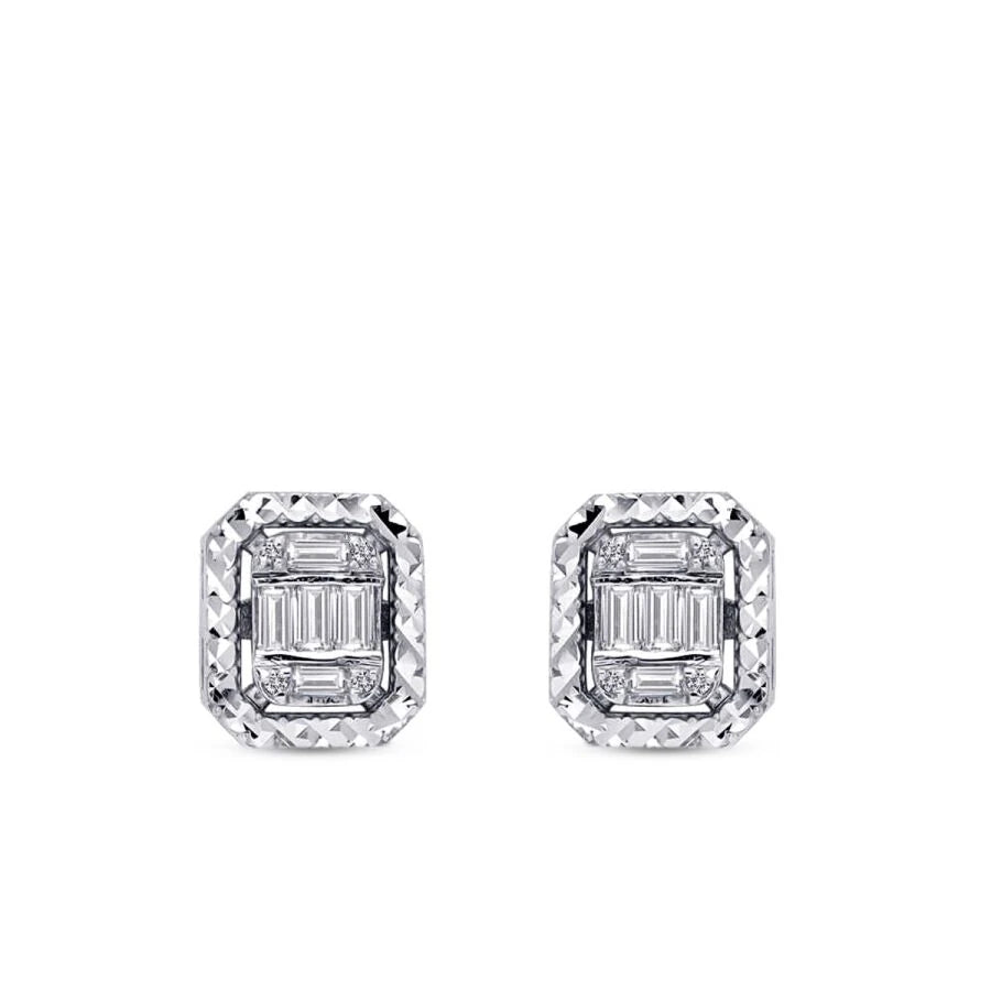 0.17 ct. Diamant Baguette Ohrringe