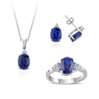 11.56 Karat Diamant Saphir Set