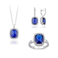 8.56 Karat Diamant Saphir Set