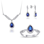 3.65 Karat Diamant Saphir Set
