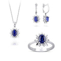 4.01 Karat Diamant Saphir Set