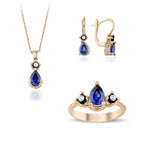 4.58 Karat Diamant Saphir Set
