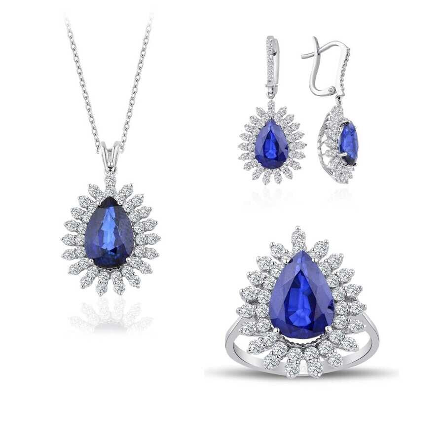 15.73 Karat Diamant Saphir Set