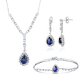 7.31 Karat Diamant Tropfen Saphir Set