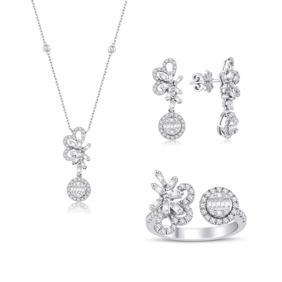 1.98 Karat Diamant Baguette Set
