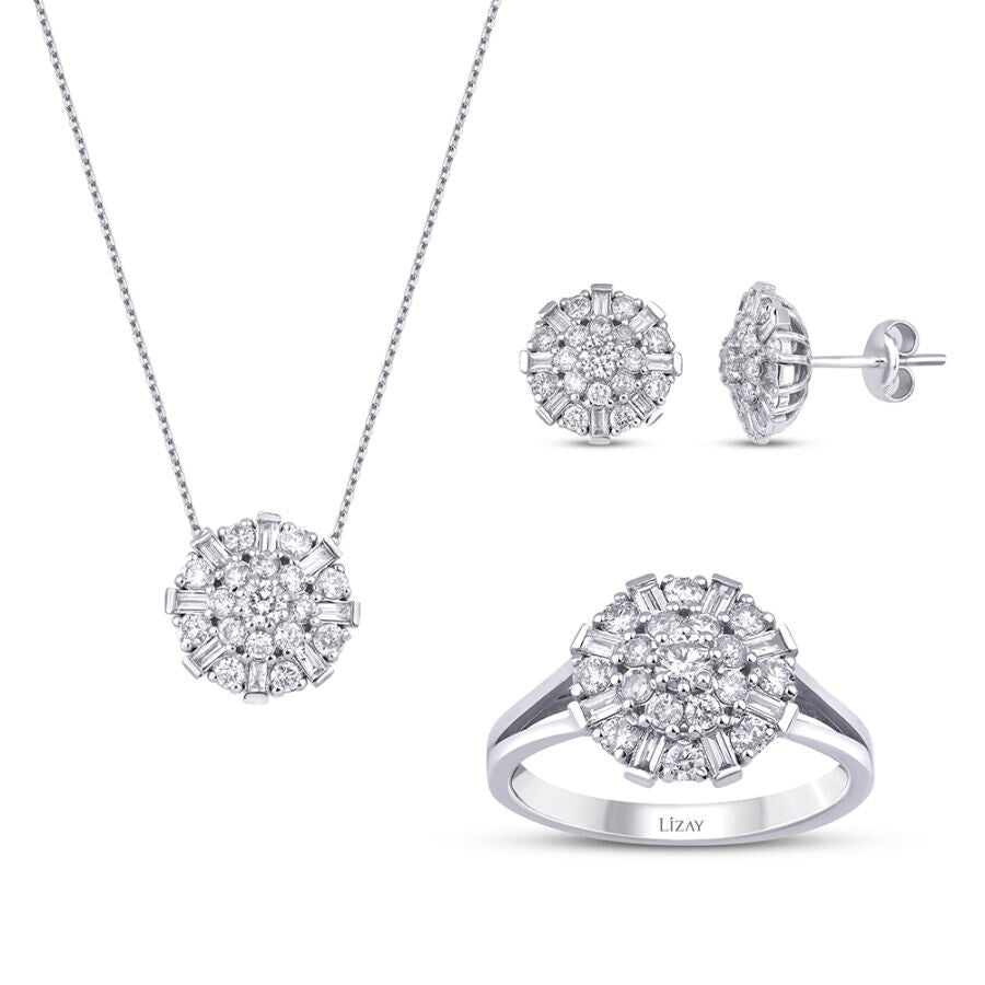2.56 Karat Diamant Baguette Set