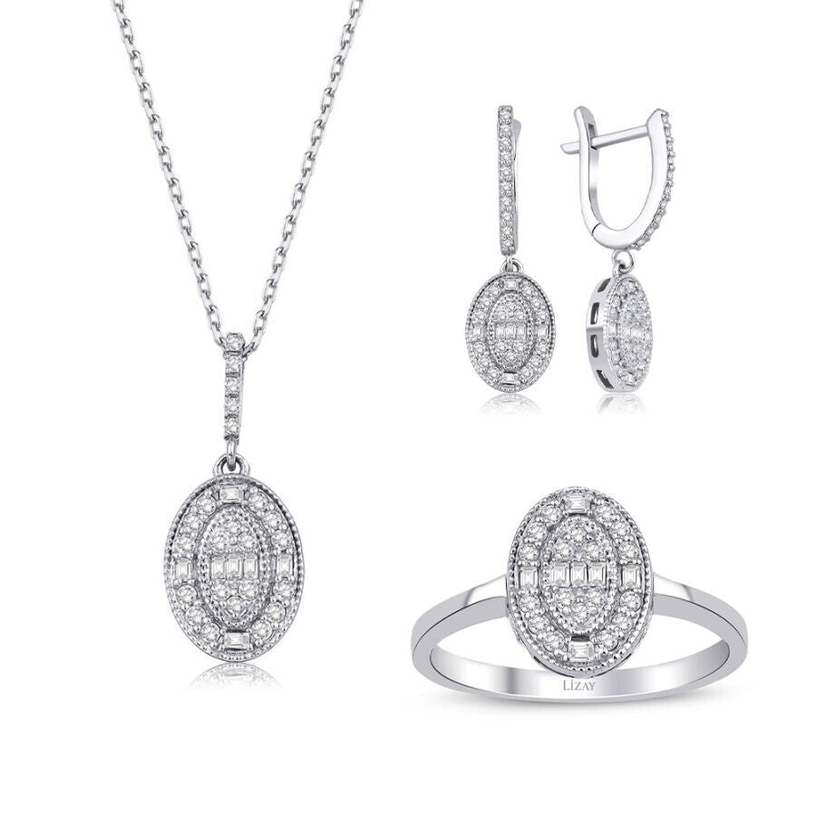 0.87 Karat Diamant Baguette Set