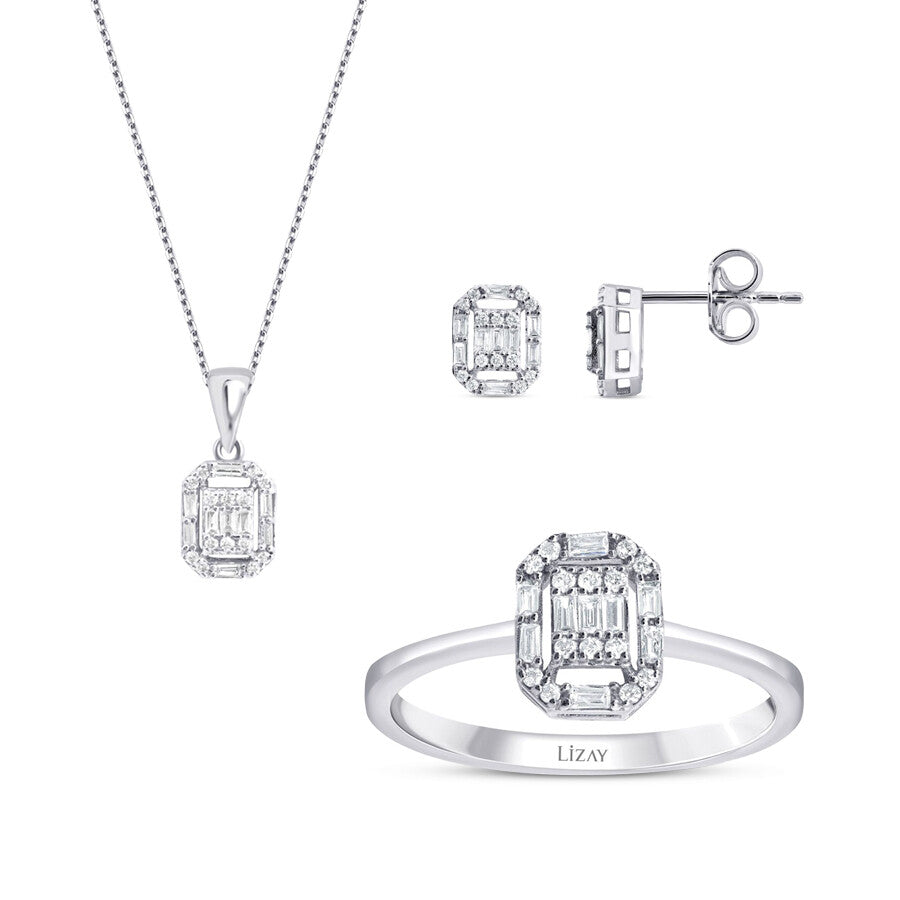 0.61 Karat Diamant Baguette Set