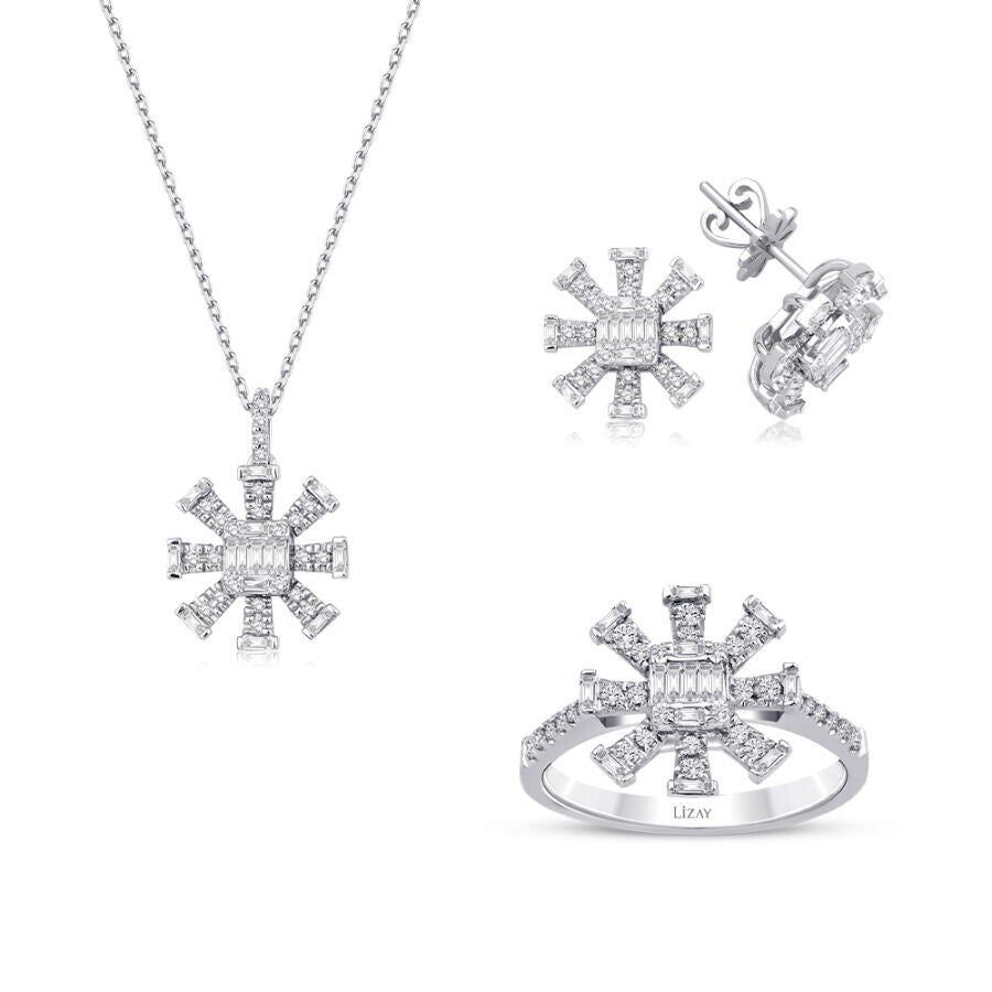 0.97 Karat Diamant Baguette Set