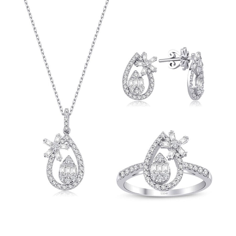 1.47 Karat Diamant Baguette Set