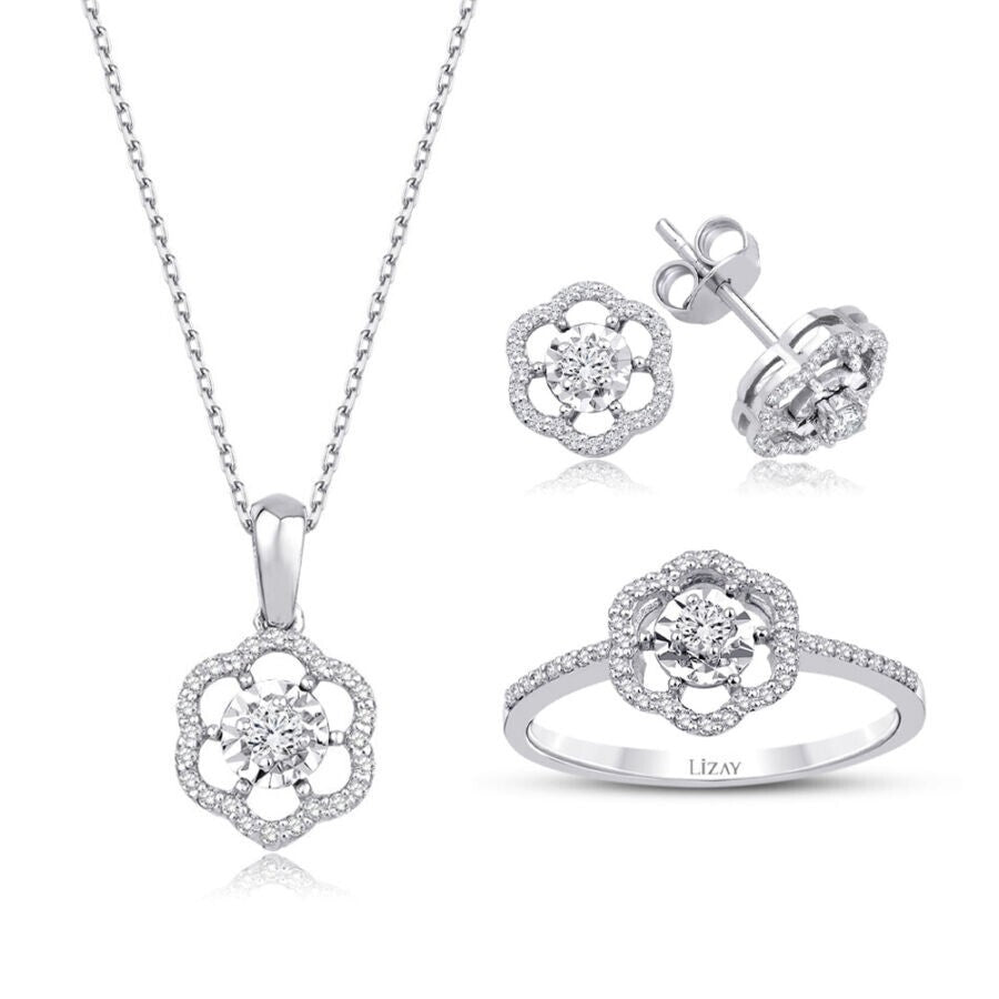 0.64 Karat Diamant Blume Trend Set