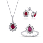 2.93 Karat Diamant Rubin Set