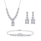 1.58 Karat Diamant Baguette Blume Set
