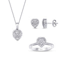 0.74 Karat Diamant Herz Set