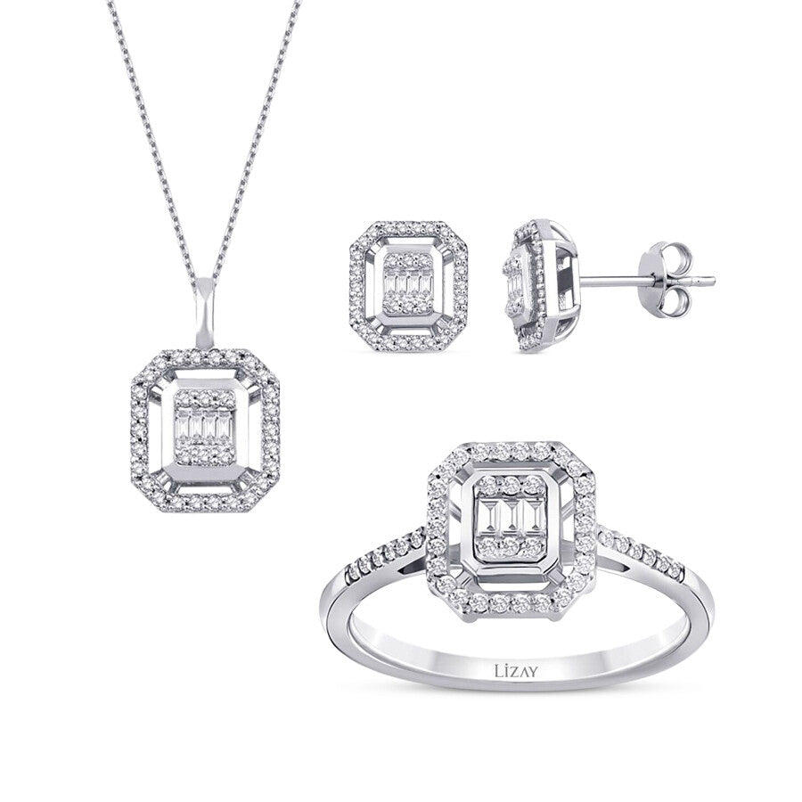 0.56 Karat Diamant Baguette Set