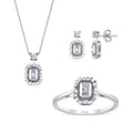 0.18 Karat Diamant Effect Baguette Set