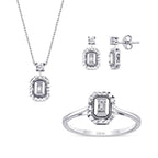 0.18 Karat Diamant Effect Baguette Set
