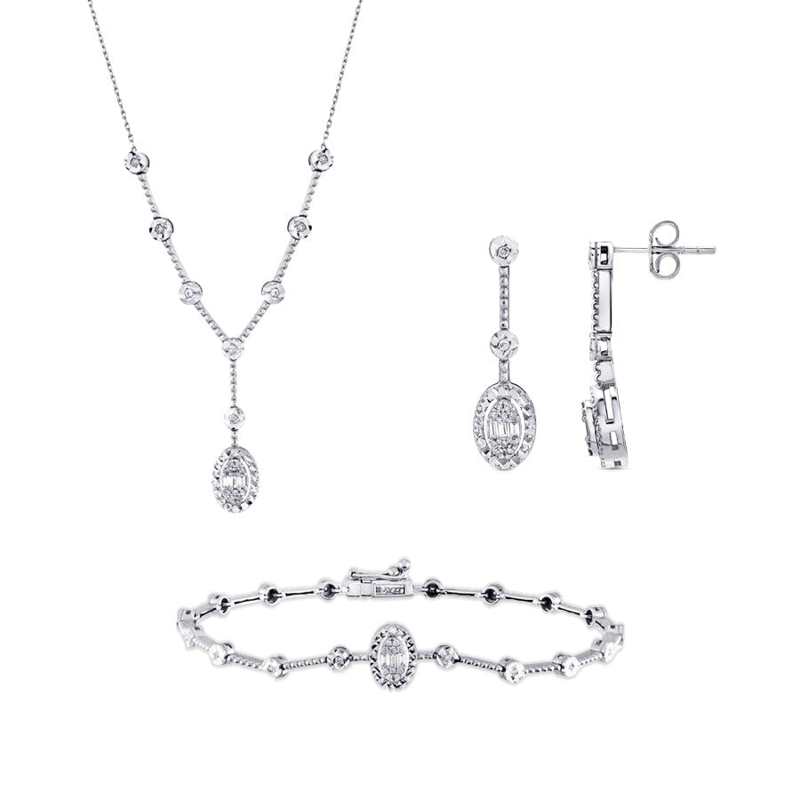 0.37 Karat Diamant Baguette Set