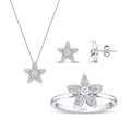 0.66 Karat Diamant Blume Set