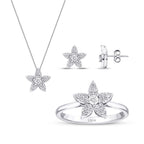 0.66 Karat Diamant Blume Set