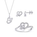 0.85 Karat Diamant Baguette Herz Set