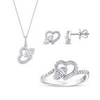 0.85 Karat Diamant Baguette Herz Set