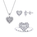 0.40 Karat Diamant Baguette Herz Set