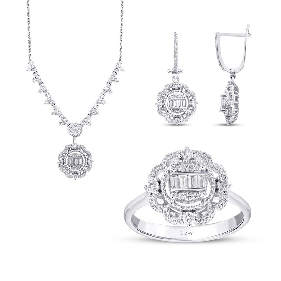 2.13 Karat Diamant Baguette Set
