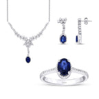 4.64 Karat Diamant Saphir Set