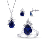 8.69 Karat Diamant Saphir Set
