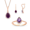 2.45 Karat Diamant Amethyst Set