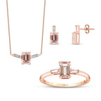 2.65 Karat Diamant Morganite Set