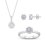 0.88 Karat Diamant Trend Blume Set