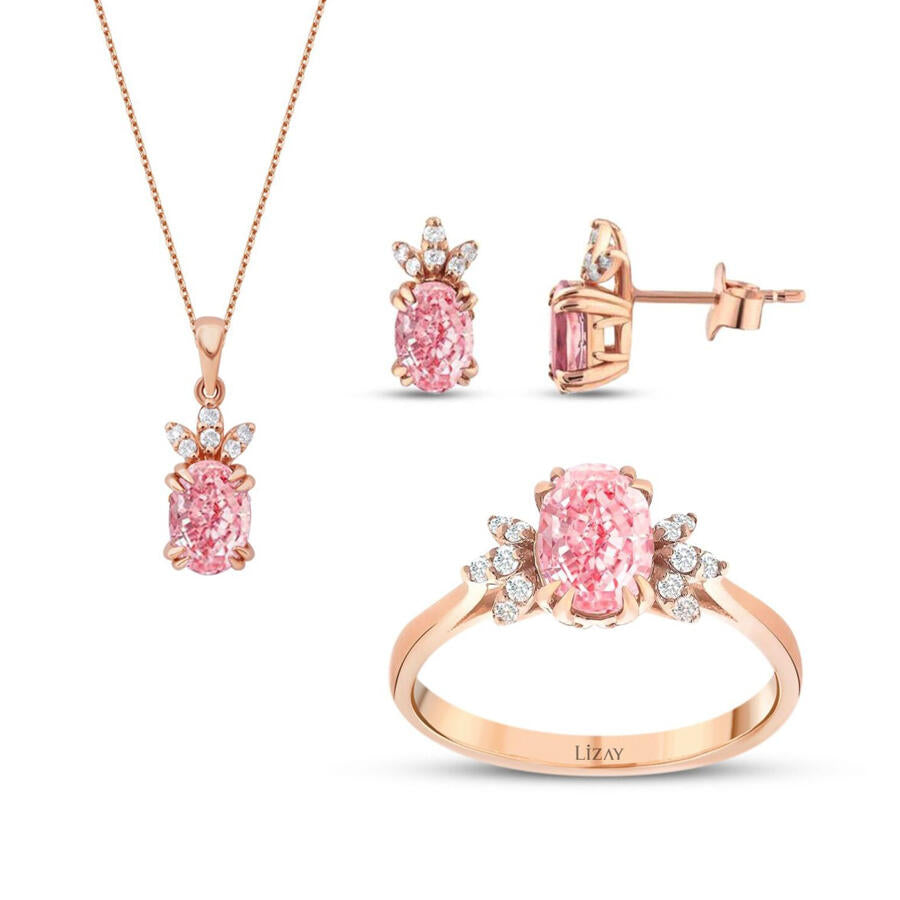 3.18 Karat Diamant Turmalin Set