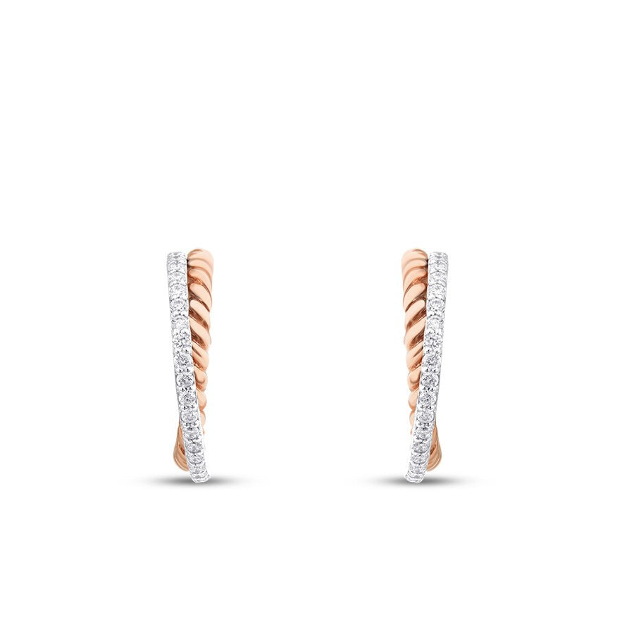 0.30 Karat Diamant Zweifarbig Trend Ohrringe